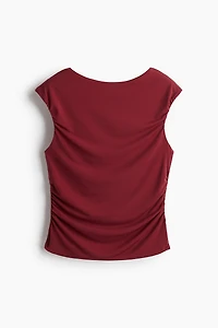 Draped Cap-Sleeved Top