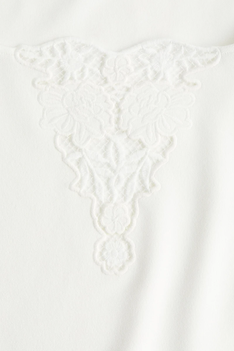Top with Eyelet Embroidered Detail