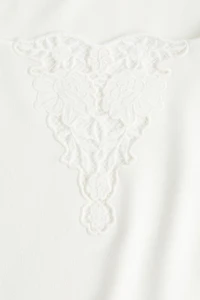 Top with Eyelet Embroidered Detail