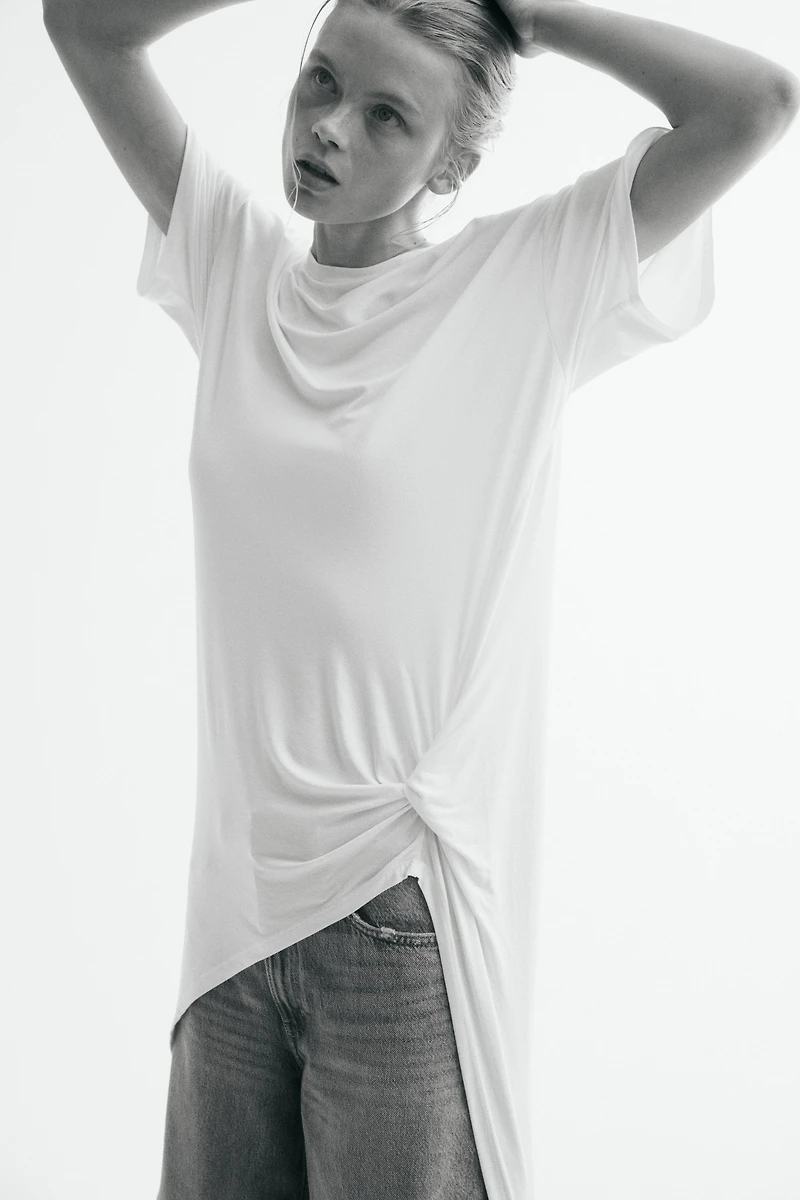 Twist-Detail High-Low Top