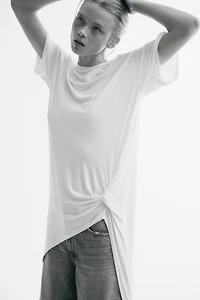 Twist-Detail High-Low Top