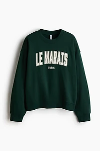 Sweatshirt with Printed Motif