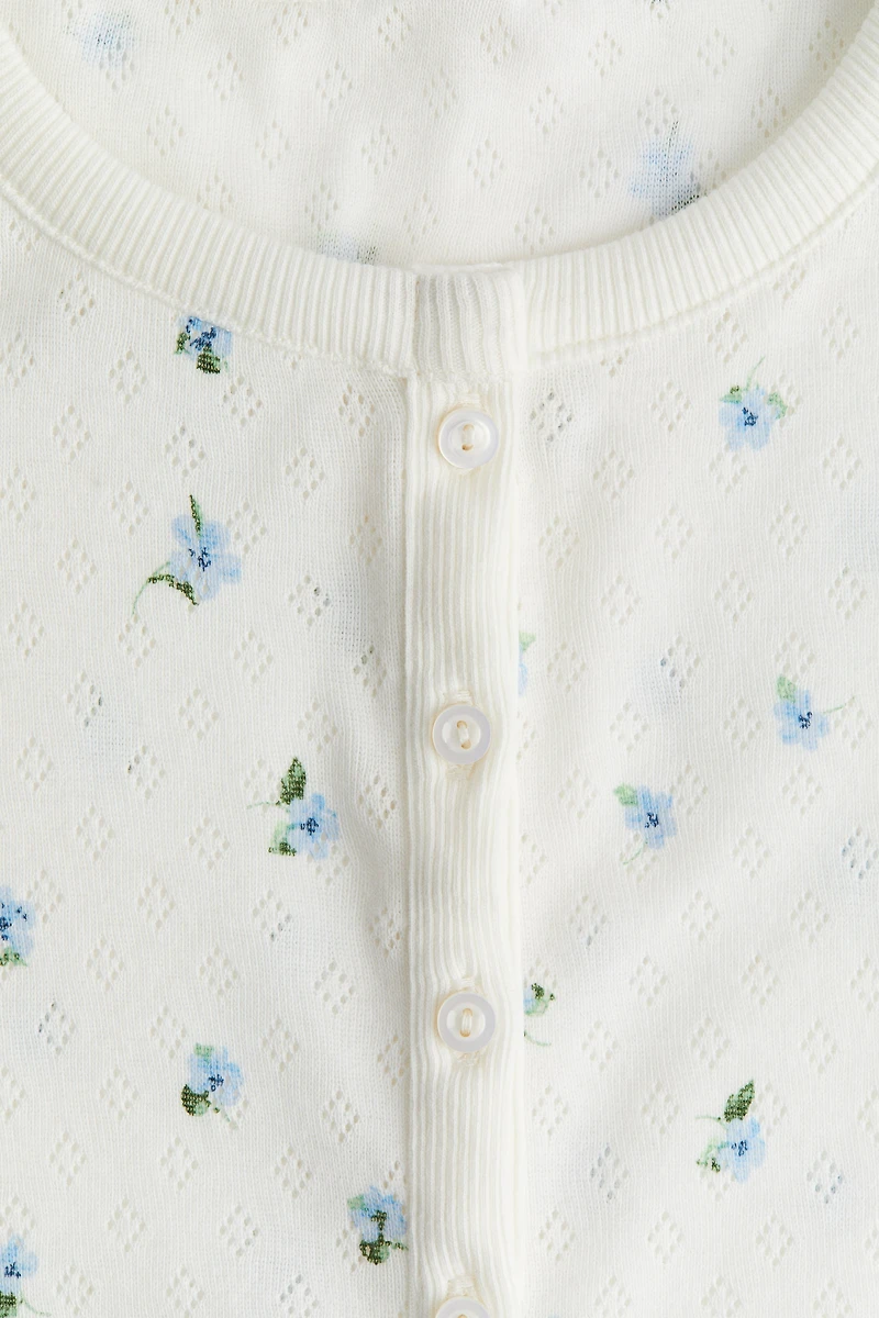 Pointelle Jersey Top