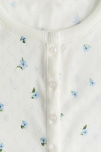 Pointelle Jersey Top
