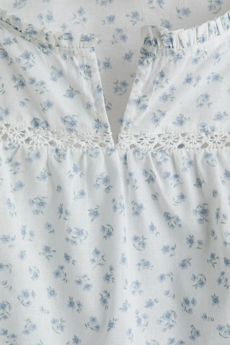 Blouse volantée en coton