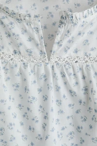 Blouse volantée en coton