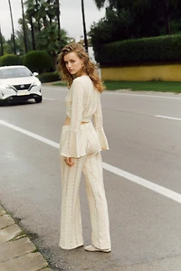 Pantalon en dentelle de jersey