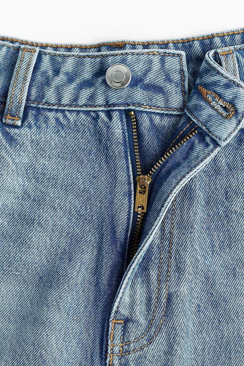 Flared Denim Mini Skirt