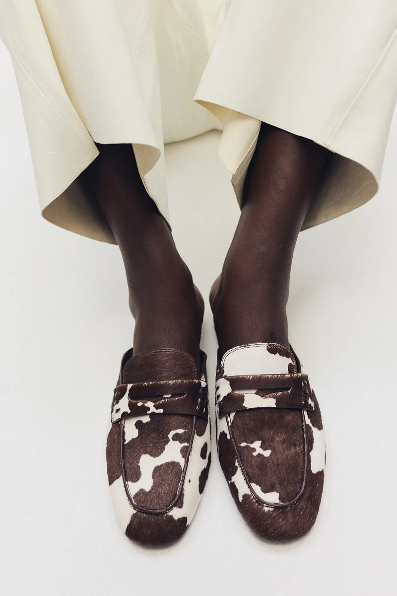 Leather Mule Loafers