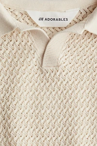 Polo en tricot texturé