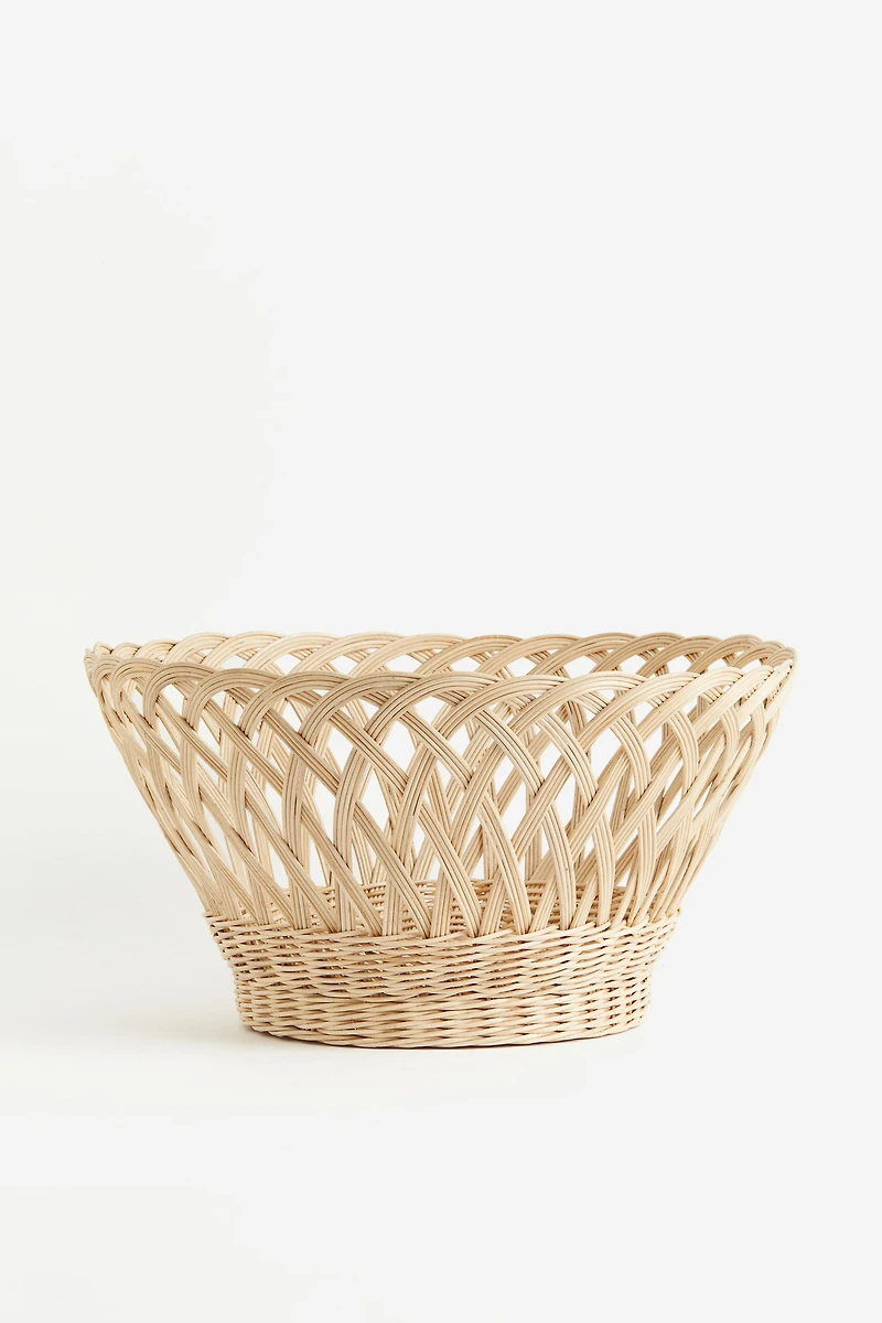 Grand panier de rangement en rotin
