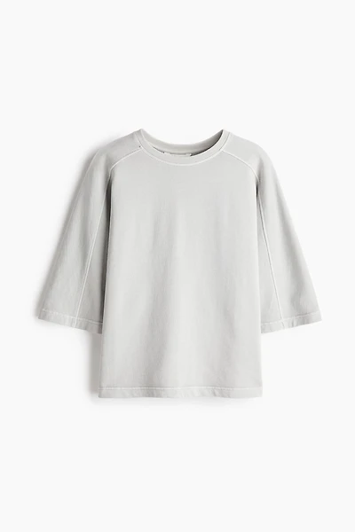 Short-Sleeved Cotton Sweatshirt