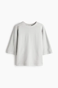 Short-Sleeved Cotton Sweatshirt