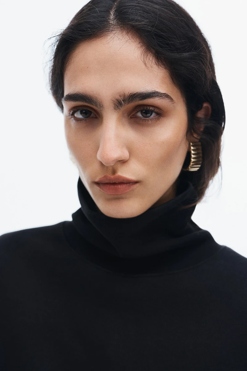 Cotton Turtleneck Sweatshirt
