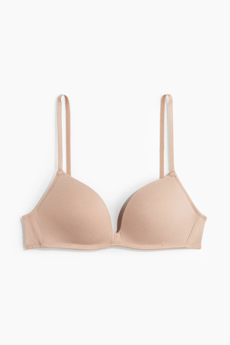 Soutien-gorge pigeonnant sans armatures en coton