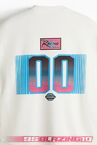 Loose-Fit Long-Sleeved Mesh Shirt