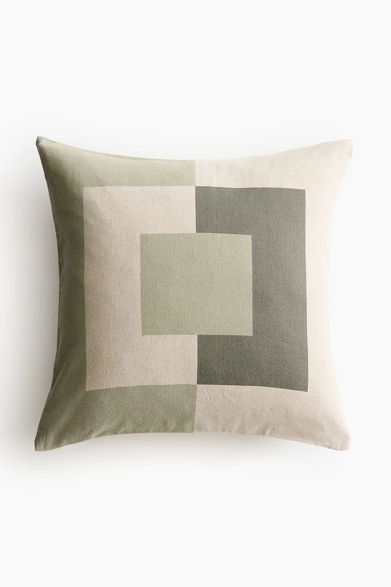 Linen-Blend Cushion Cover