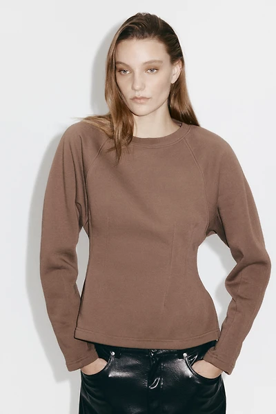 Tapered-Waist Sweatshirt
