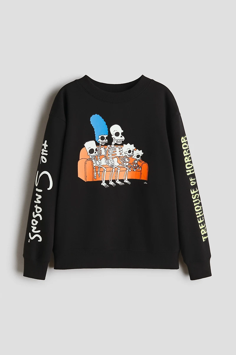 Printed Brushed-Inside Sweatshirt