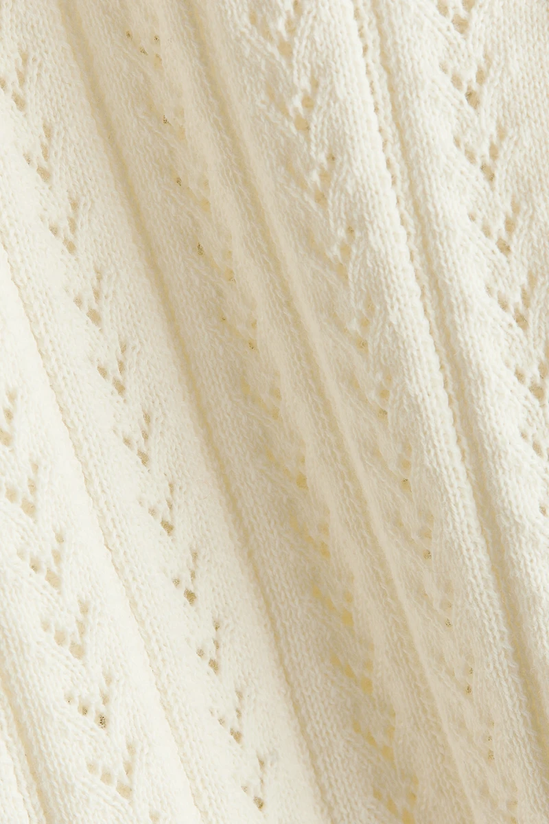 Pointelle-Knit Cotton Cardigan