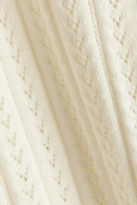 Pointelle-Knit Cotton Cardigan