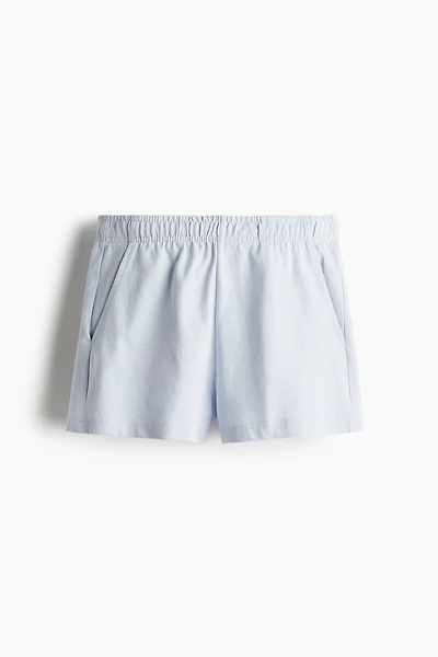 Short en coton avec taille élastique