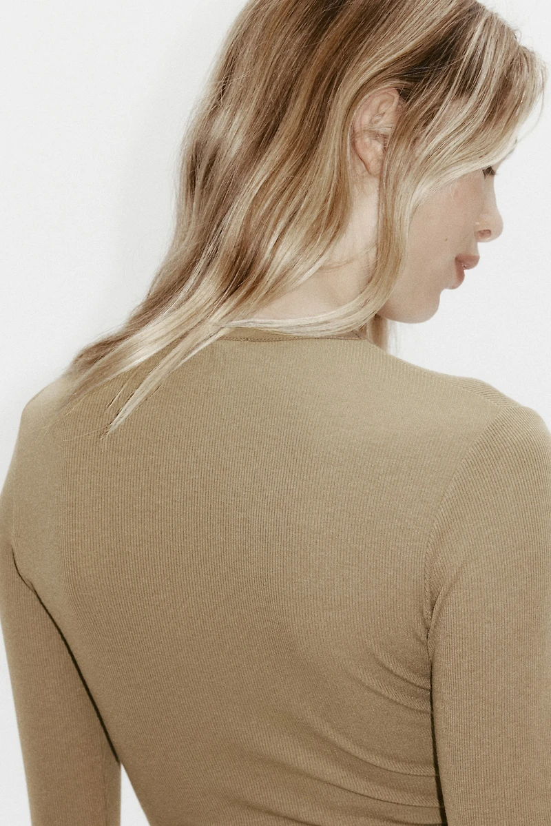 Ribbed Jersey Bodysuit