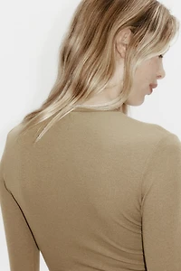 Ribbed Jersey Bodysuit