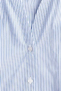 Balloon-sleeved poplin blouse