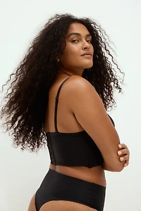 Padded-Cup Microfiber Bustier