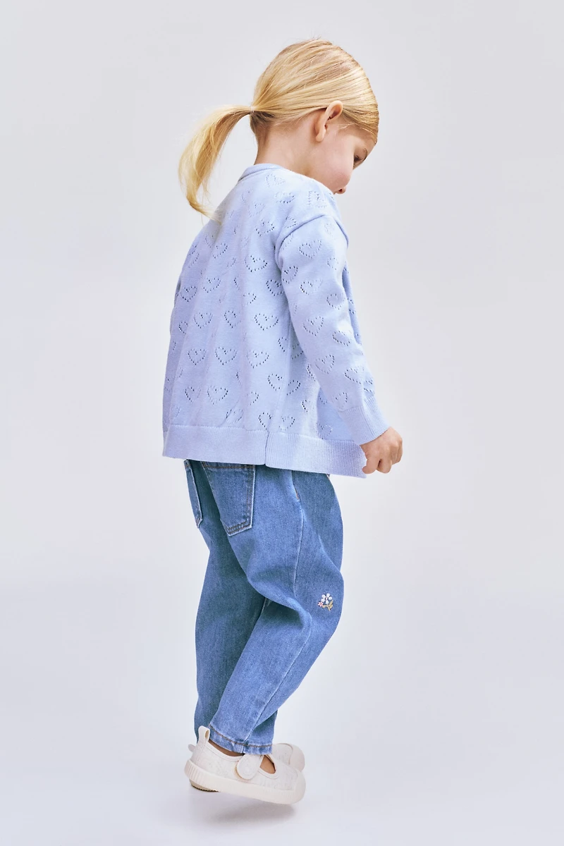 Embroidered-Detail Jeans