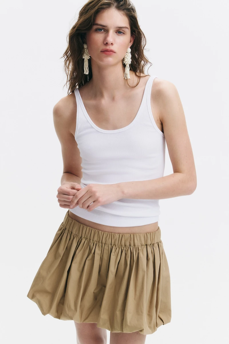 Short en coton à effet ballon
