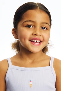 Embroidered-Detail Tank Top