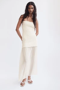 Robe bandeau bi-matière