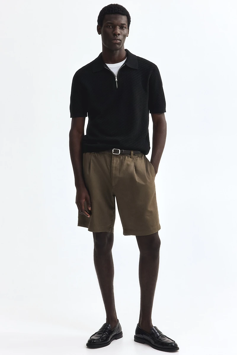 Slim-Fit Textured Polo Shirt