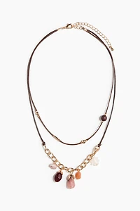 Collier cordon à deux rangs