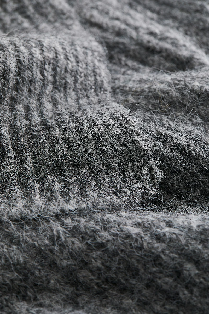Couverture en tricot côtelé