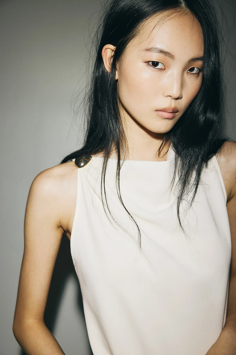 Cowl-Neck Sleeveless Top