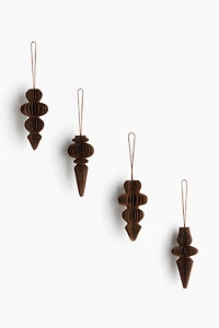 Lot de 4 décorations Noël en papier