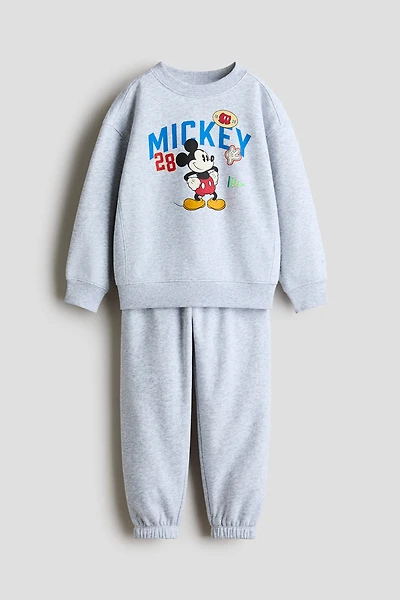 2-Piece Printed Sweatshirt and Joggers Set