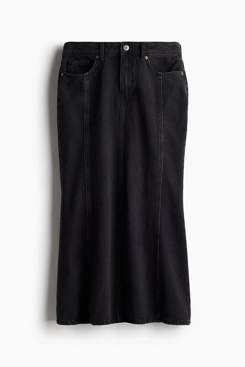 Flared Denim Skirt