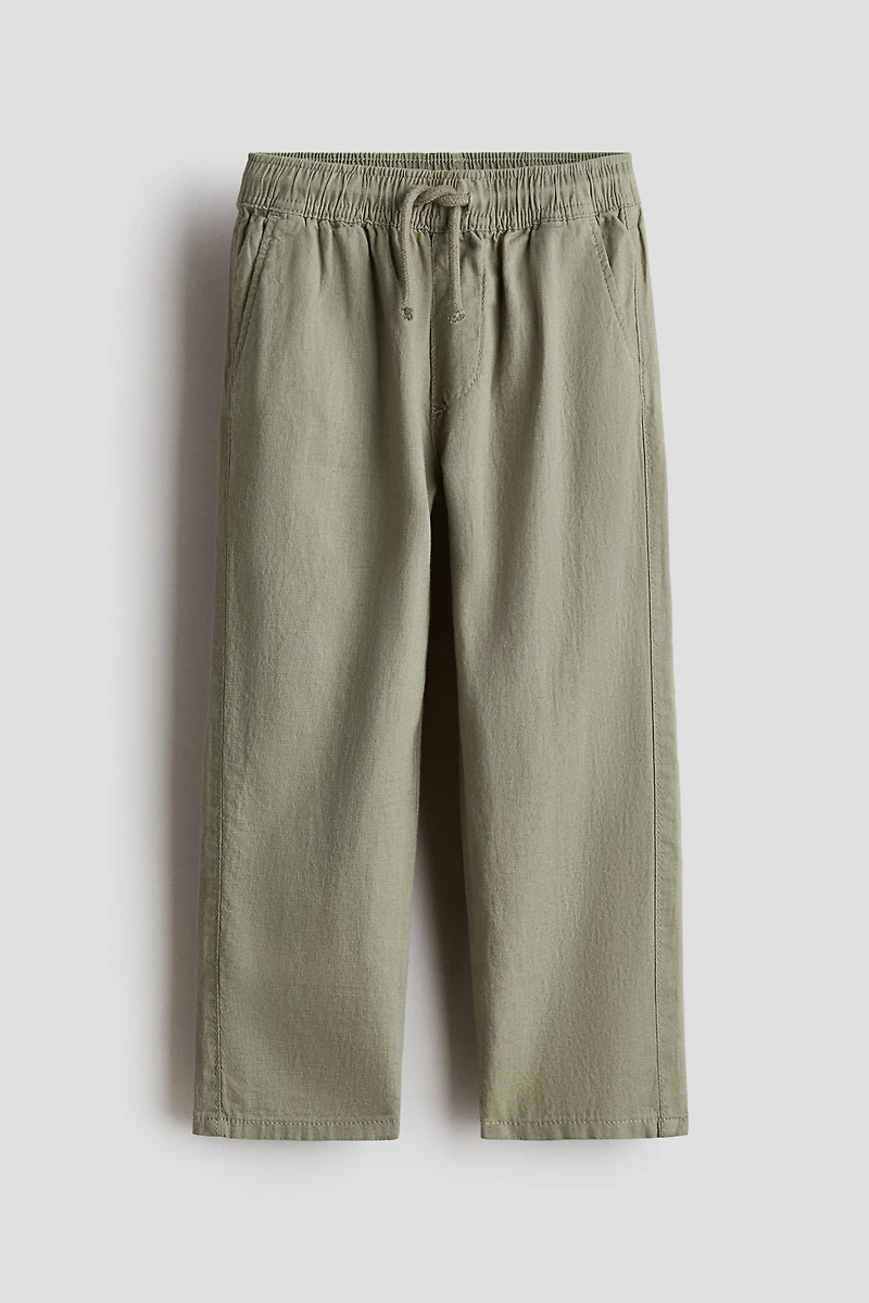 Linen-Blend Pants