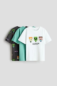 3-pack Printed T-shirts