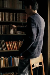 Regular Fit Textured-Knit Sweater