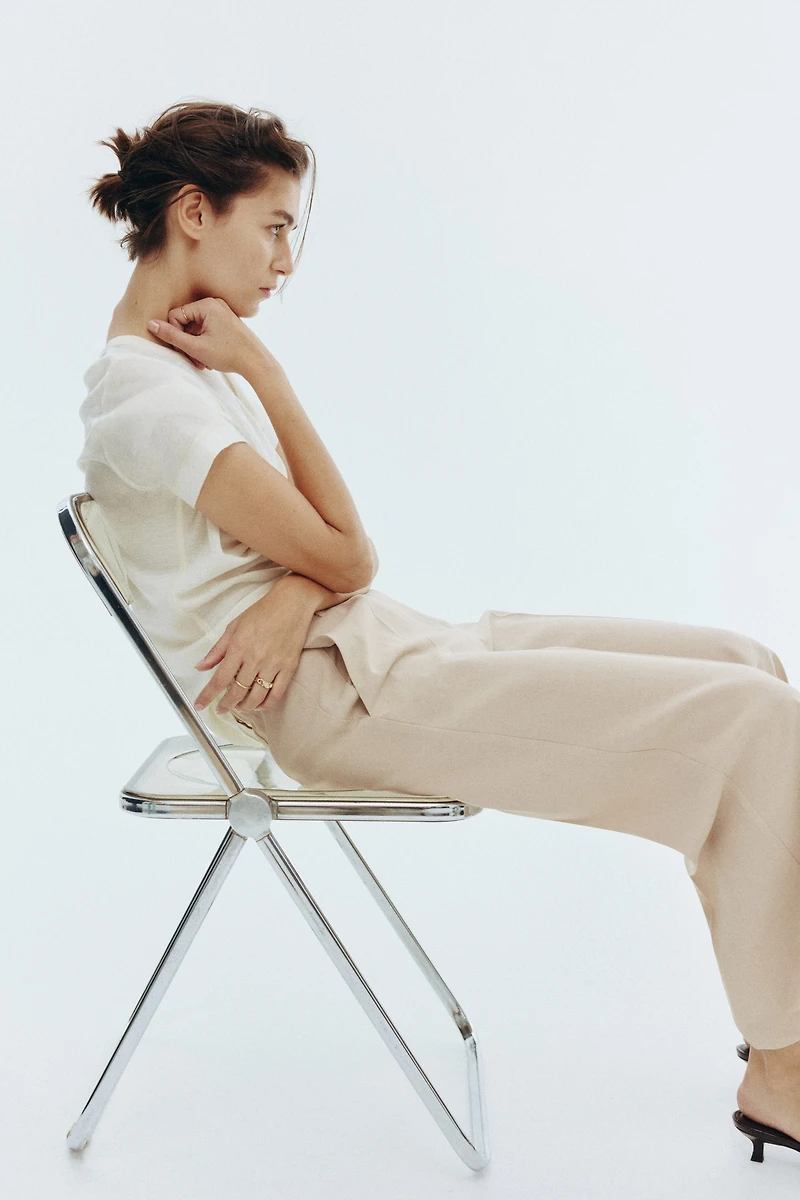 Wide-Leg Ankle-Length Pants