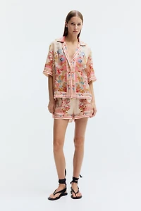 Short-Sleeved Lyocell Shirt