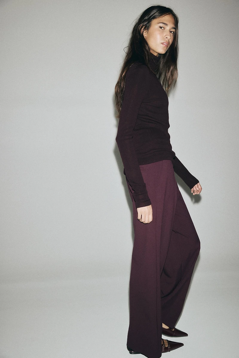 Pantalon habillé à jambes larges