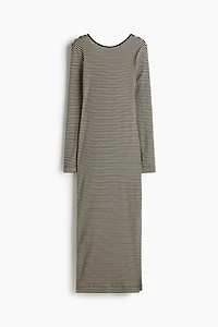 Ribbed Scoop-Back Dress