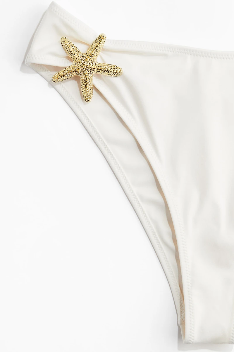 Starfish-Detail Brazilian Bikini Bottoms