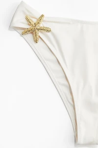 Starfish-Detail Brazilian Bikini Bottoms